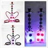 50Cm Tall Hookah Glass With Light Double Tube Fashion Dice Water Smoking Cigaret Filter Holder Tobacco Pipes Portable 2021 Smoke Accessories In Stock