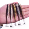 Gölgeli solucan yumuşak yem 70mm t kuyruk jigging wobblers balıkçılık cazibesi bas pike pike aritifial silikon swimbait wk781