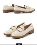 2020 Toppkvalitet Nya Kvinnor Lågklackar Mode Bowtie Platform Kvinna Spring Skor Fringe Chunky Heel Flat Shoe Casual Footwear Oxford Skor