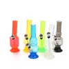 Plastic Acrylic Hookahs Bong Smoking Water Pipe Tobacco Herb Cigarette Filter Hand Pipes 16CM Shisha Tool Accessories Bubbler