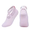Heiße Atmungsaktive Anti-Reibung Frauen Yoga Socken Silikon Non Slip Pilates Barre Atmungsaktive Sport Dance Socke Hausschuhe Mit Griffe