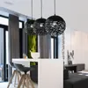 Moderne led hanger lamp Wit zwart ronde kogel metalen uitgeholde hanger licht trap dinering woonkamer hangende verlichting