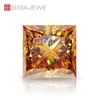 Gigajewe Princess Cut Champagne Color 5.5-10MM Moissanite Свободные бриллиантные синтетические бусины для изготовления ювелирных изделий