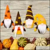 Other Festive & Party Supplies Home Garden Harvest Festival Hanging Gnome Ornaments Handmade Plush Faceless Doll Hallowee Decoration Xbjk210