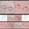 Ringe Ohrstecker Körperschmuck Drop Lieferung 2021 Piercing Septo Nase Lippe Augenbraue Ohr Septum Knorpel Helix Captive Hoop Ring Percing Labret Nar