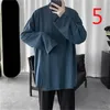 Autumn and winter long-sleeved solid color round neck T-shirt Korean version 210420