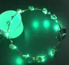 Necklace Flashing LED strings Glow Flower Crown Headbands Light Party Rave Floral Hair Garland Luminous Wreath Wedding Girl kids toy