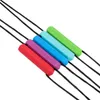 8 Colors Silicone Cylinder Baby Teether Autistic Children Sensory Chewing Teether Pendant Necklace Molar Stick Bite Toys