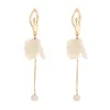 Dangle & Chandelier Fashion Trend Ballerina Dancing Long Earrings Imitation Pearls Flowers Tassels Metal Earring Ins Style 2021