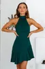 Casual Dresses sleeveless ladies will see 2021 sexy back-style halter empire elegant waist frilly vest party