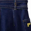 파란색 패치 워크 포켓 짧은 여성을위한 짧은 허리 새시 캐주얼 미니멀리스트 조커 데님 반바지 여성 패션 210521