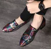 luxurys Fashion Embroidery Snake Men Loafers Casual Shoe Handmade Men's Slippers designer Dress Shoes Big size 37-48