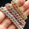 Punk Iced Out Crystal Cubaanse Link Ketting Kettingen Kraag Voor Dames Luxe Rhinestone Chunky Choker Hip Hop Rock Sieraden Chokers