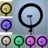 Verlichting 10 inch 26cm LED Ring Licht Telefoon Houder Photography Vul Tripod Dimbare RGB Selfieremote voor Foto's Video