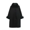 Kvinnors Vinterrockar Stil Parker Parka Tjock Varm Fur Collar Hooded Jacket Trench High Quality 210608