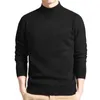 Mannen trui Solid Pullovers Mock Neck Spring and Herfst Wear Dun Fashion Undershirt Maat M tot 4XL Y0907