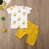 2019 Baby Summer Clothing Toddler Infant Kids Baby Boy Ananas Kort ärm Tshir Pants Outfits Kids kläder X07196482163