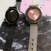 Wristwatches 4 Colors Personality Hollow Out Love Hearts Dial Couples Quartz Watch, Contracted Steel Mesh Belt Female Girls Watch