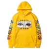 Anime Hoodie Tokyo Ghoul Kaneki oczy Horror Drukowane bluzy Przytulne Topy Swetry Bluzy Z Kapturem Harajuku Y0319