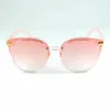 Barn oval kattögon solglasögon överdimensionella spegel linser täcker ram mode design glasögon coola glasögon för pojke och flicka