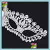 Maschere Forniture per feste festive Giardino domestico Stile euro-americano Fatto a mano Corona con strass Maschera sexy Regalo creativo per travestimento Cosplay Princ