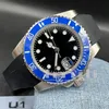 Fabriksautomatisk U MNS MCHANICAL WATCH MM RUBBR REP CRAMIC RING SAPPHIR Supr Luminous Swimming Sports Wristwatchs Montr D