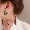 Fashion Triângulo Brincos para Mulheres Personalidade 2021 Novas Jóias Vermelho Verde Branco Coreano Ringos Simples Atacado