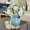 Vase Nordic Luxury Ceramic Vase Decoration Blue Large Flower Pot Creative Tabletop Modern Home Accessoriesギフト