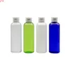 150 stks 200ml lege duidelijke plastic flessen pack parfum reizen vloeibare witte flip cap mini containersgood aantal