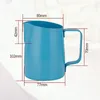 Dikke roestvrijstalen melk schuimen kruik koffie werper creatieve schuine kunstbeker barista tool 210423
