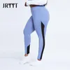 Yoga Outfit Jryyt Plus Storlek Running High-Waisted Patchwork Legging Kvinnor Sport Hip-Lifting Seamless Leggings Stretchy Training Byxor L-4XL