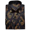 Mäns Business Dress Shirts Svart Långärmad Formell Button-Down Collar Slim Fit SpringAutumn Casual Dibangu 210626