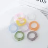 Korean Ins Vintage Geometric Irregular Color Resin Ring For Woman Girls Simple Jewelry Gifts Women Rings