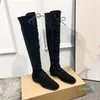 Bottes élégantes côté fermeture éclair femme chaussures noir croix sangle gros talon carré sexy femme enfant daim