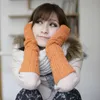 Fingerless Gloves Solid Color Hand Knitted Women's Wrist Long Arm Warmer Winter Knit Mitten