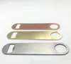 Factory Supply Custom Bottle Opener Satinless Steel Laser Printing Logo Metall Ölflaskor Öppnare Bar Verktyg Sn4046