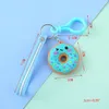 Decompression Toy Keychain Charms Mini Kawaii Plastic Food Novelty Donuts Cake Ice Cream Pendant For Key Backpack Decoration Girl