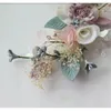 Tecido Romântico Floral Cabelo Noiva Pente Headpiece Handmade Beach Cabelo Acessórios Mulheres Ornamento X0625