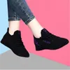 Trendy all-match Breathable Ladies Running Shoes Breathable Black Red White Outdoor sneakers Womens Fashion Single Spring and Autumn New Style