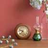 Altri orologi Accessori Sveglia piccola rotonda a forma di uovo Retro in legno luminoso creativo silenzioso scrivania comodino Snooze