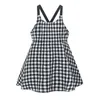 Dziewczyna Dresses Baby Girls Dress Classic Plaid Dla Dzieciak Dziewczyna Bawełniane Ubrania Summer Casual Princess 1-6 lat Moda Strój Dzieci