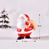 Natale in miniatura Babbo Natale slitta regalo renna treno terrario Decor modello paesaggio innevato