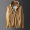 hooded camel coat