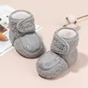 Baywell infantil botas de neve bebê meninos meninas sapatos macio antiderrapante sola desenhos animados animais pré-palha de desenhos animados velo alinhado botas 0-18m g1023