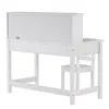 2022 Meble do jadalni Malowane stół studencki i krzesło Zestaw biały 5-warstwowy desktop wielofunkcyjny (110 * 60 * 66 cm)