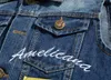 yelek erkek New Men's Patches Design Jeans Vest Ripped Denim Waistcoat Men Denim Vest Man Sleeveless Jeans Vest Frayed size 5XL