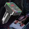 F2 voiture bluetooth kit émetteur FM carte TF lecteur MP3 haut-parleur 3.1A double adaptateur USB récepteur Audio sans fil chargeur PD