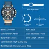 Curren casual sport horloges voor mannen blauwe top merk luxe militaire lederen polshorloge man klok mode chronograph polshorloge