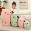 DHL 25cm 35cm 50cm Plush Toys Cute Fruit Drink Stuffed Soft Pink Strawberry Milk Boba Cup Toy Bubble Tea Pillow Cushion Kids Gift Open surprise