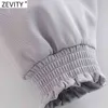 Zevity Nouvelles Femmes De Mode Solide Couleur Retour Zipper Casual Lâche Asymétrique Sweats Femme Basique Chic Marque Pulls Tops H518 210419